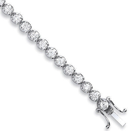 18ct White Gold 4.00ct Diamond Tennis Bracelet