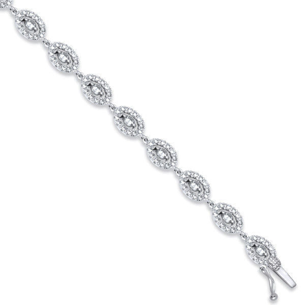 18ct White Gold 2.35ct G-VS Diamond Bracelet