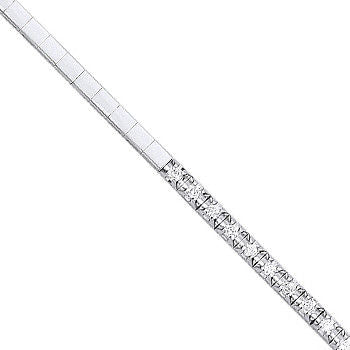 9ct White gold half eternity 0.33ct tennis bracelet