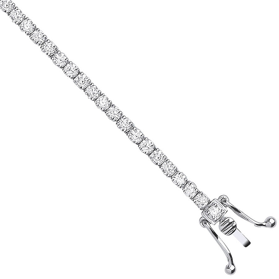 18ct White Gold 2.00ct Diamond Tennis Bracelet