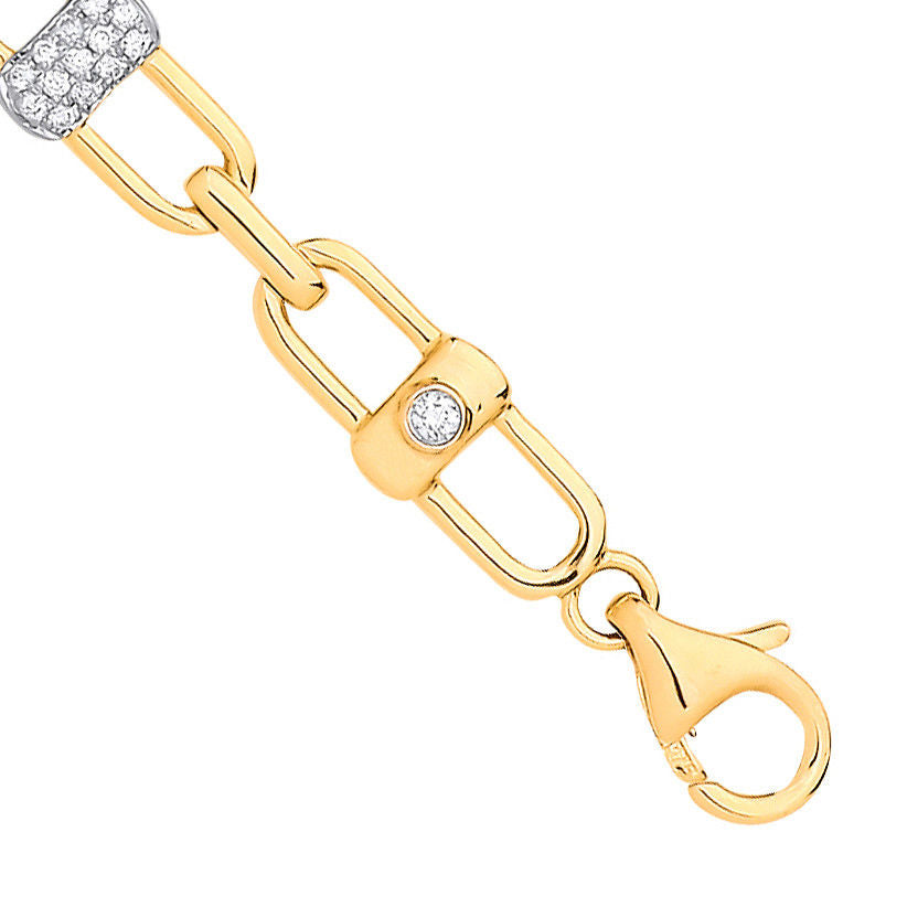 9ct Yellow Gold 0.38ctw Bracelet