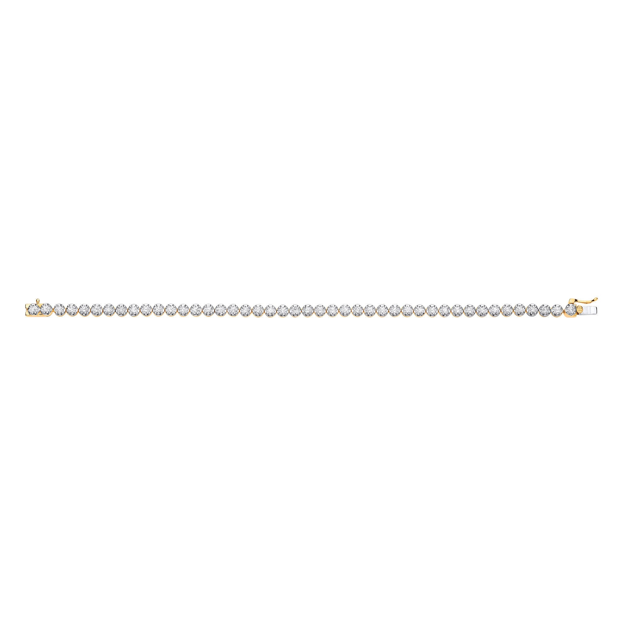 18ct Yellow Gold 5.00ct Diamond Tennis Bracelet