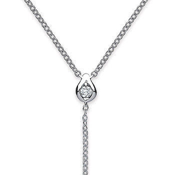 18ct White Gold 0.35ct Diamond Necklace (18in/45cm) Chain