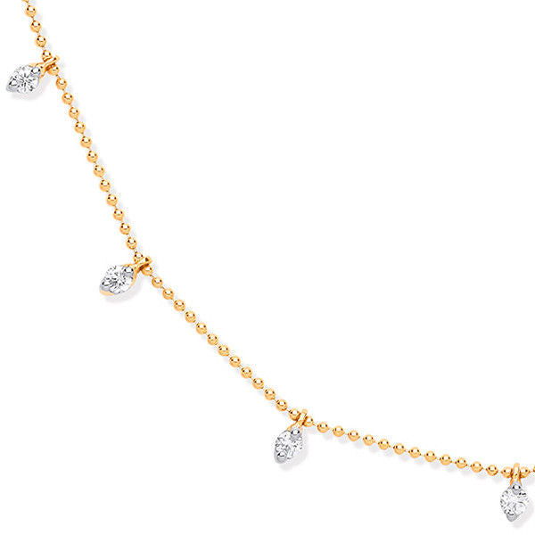 18ct YG 0.50ctw Diamond Set (18in/45cm) Chain