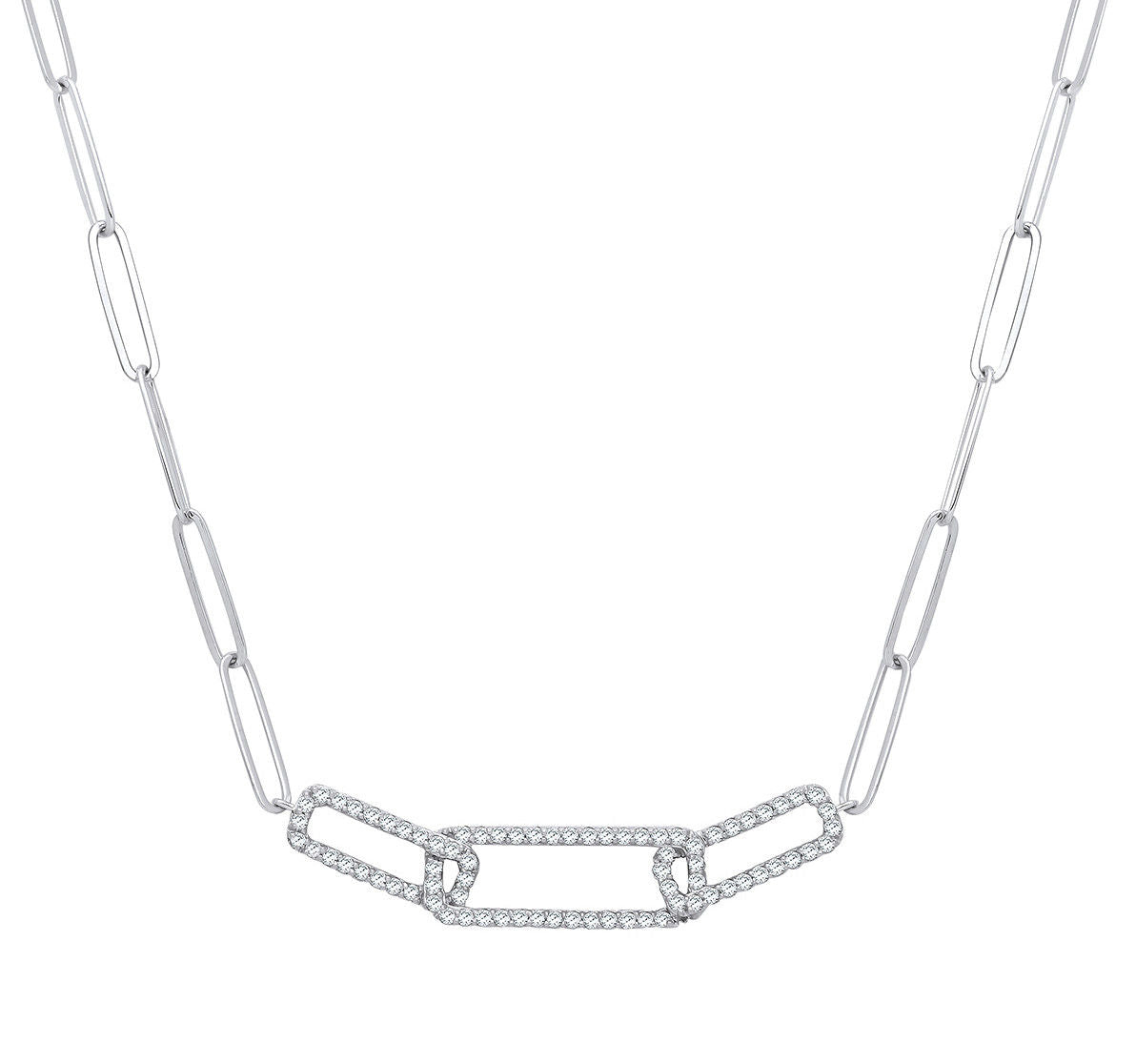 9ct White Gold 0.35ctw Necklace