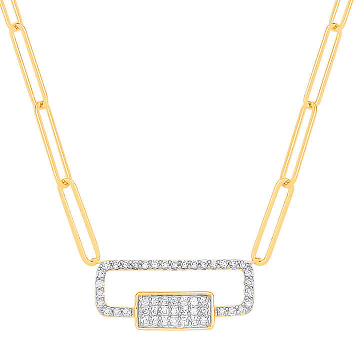 9ct Yellow Gold 0.22ctw (Chain 17")
