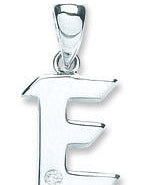 9ct White Gold 0.01ct Diamond E Initial