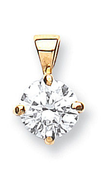 18ct Yellow Gold 0.50ct Claw Set Diamond Solitaire Pendant