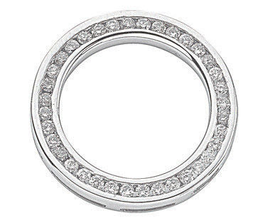 18ct White Gold 0.45ct Diamond Circle Pendant