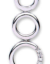 9ct White Gold 0.05ct Diamond Drop Pendant