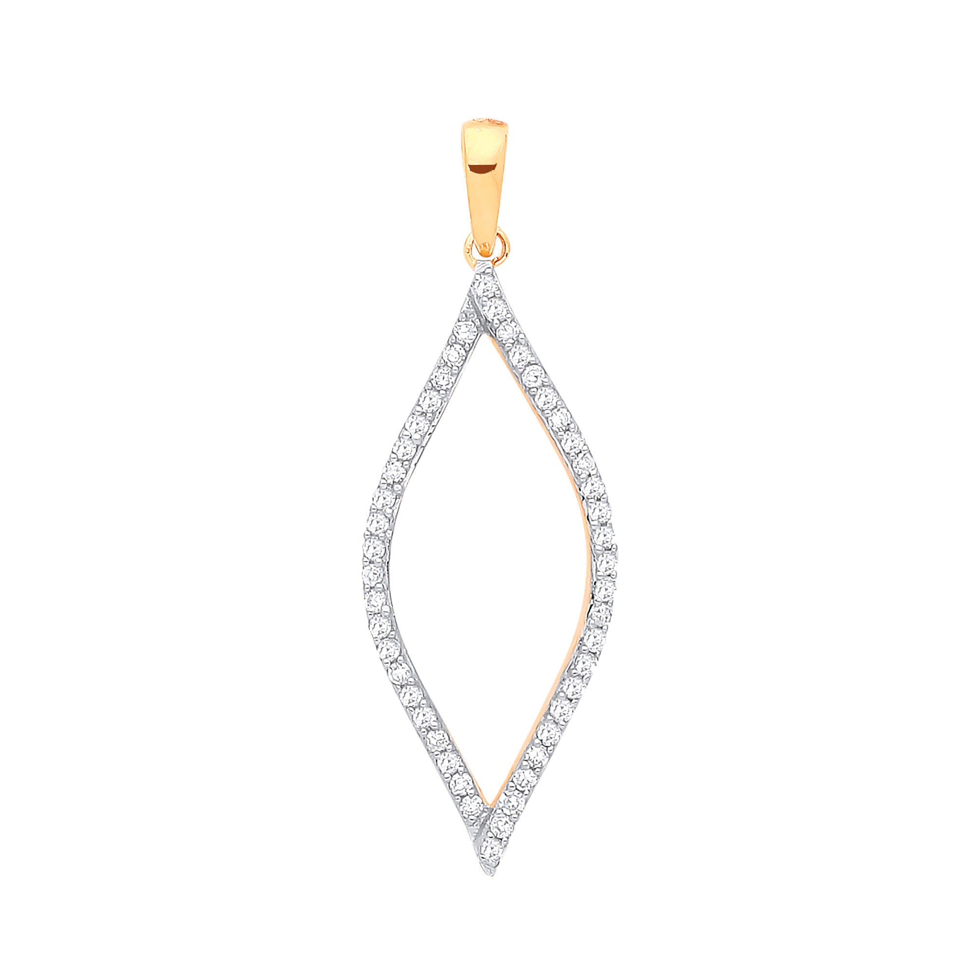 9ct Yellow Gold 0.17ct Diamond Pendant