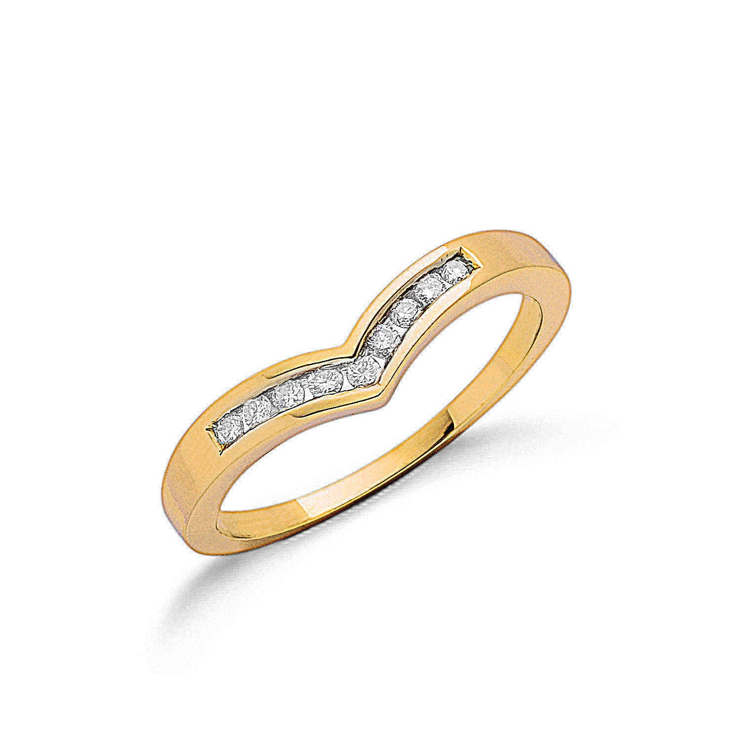 G 0.15ct Diamond Wishbone Ring