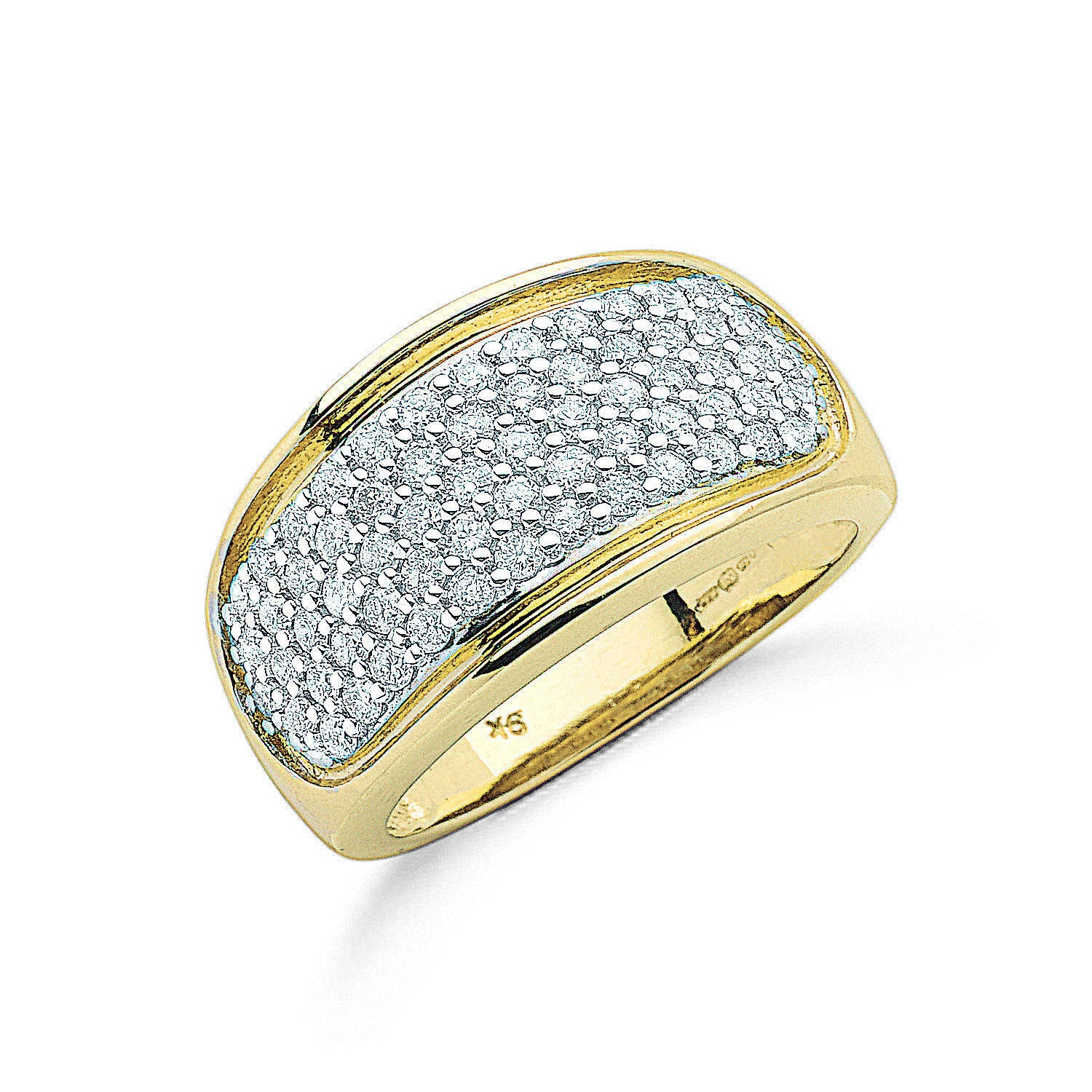 9ct Y/G 1.00ctw Diamond Bombay Ring