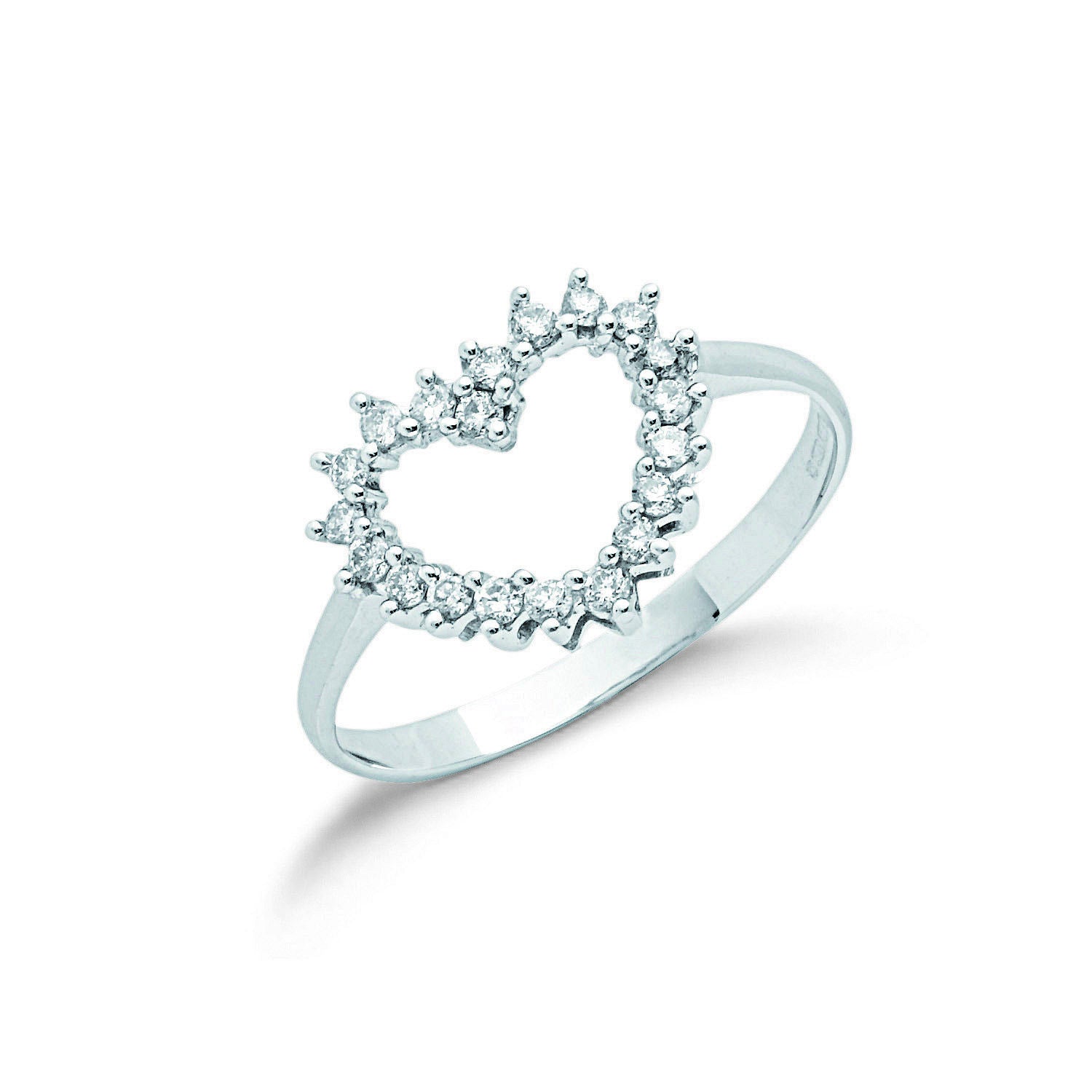 9ct W/G 0.25ct Diamond Heart Ring