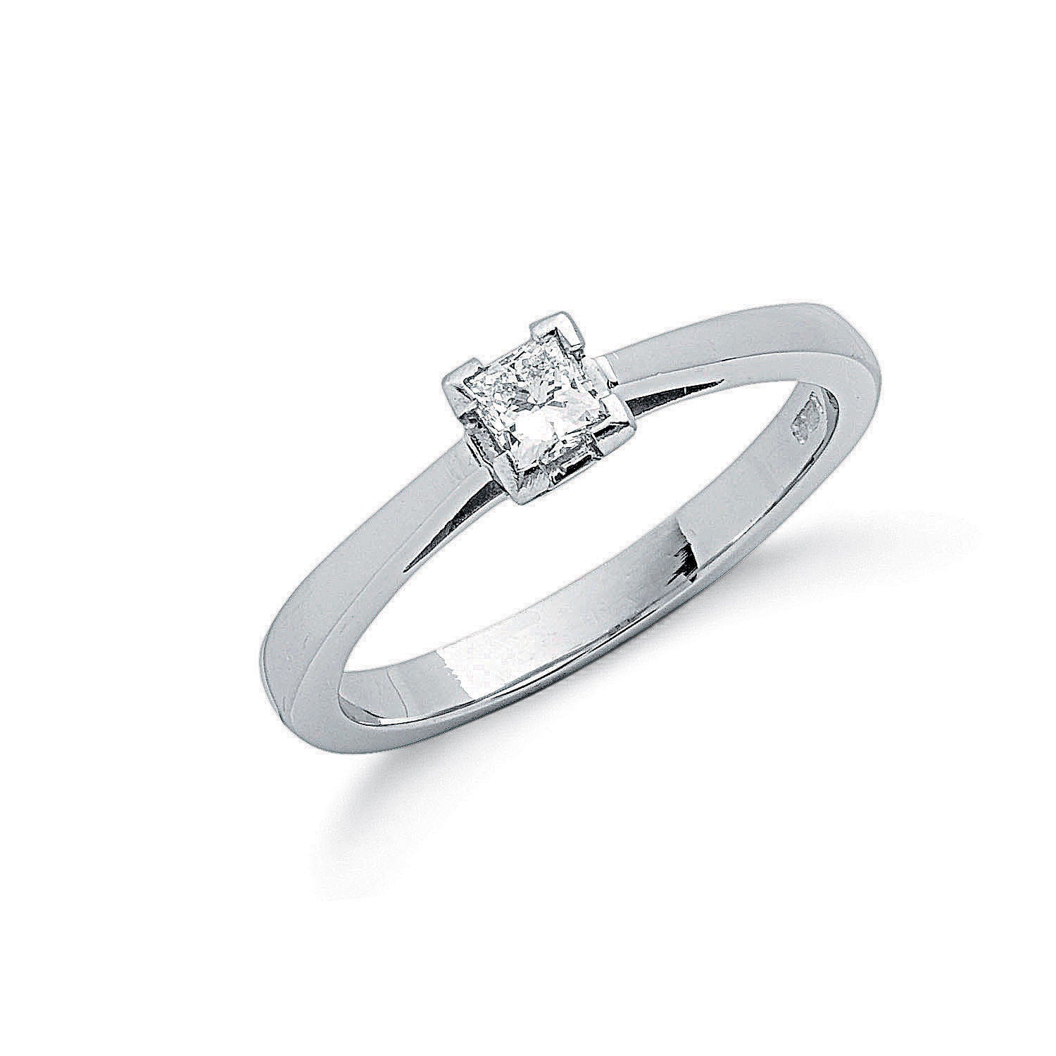 H-Si Princess Cut Diamond Engagement Ring