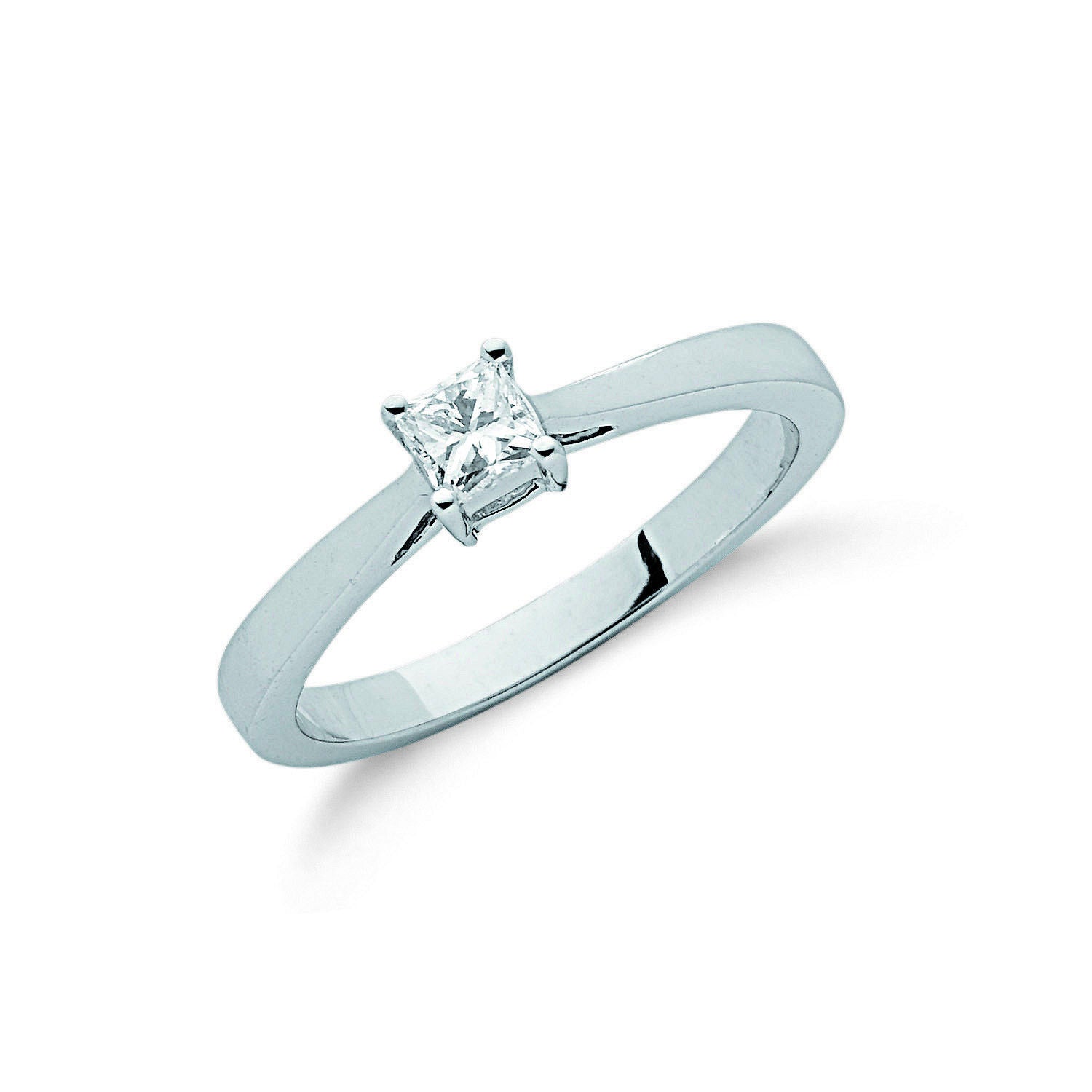 G 0.25ct Princess Cut Diamond Engagement Ring