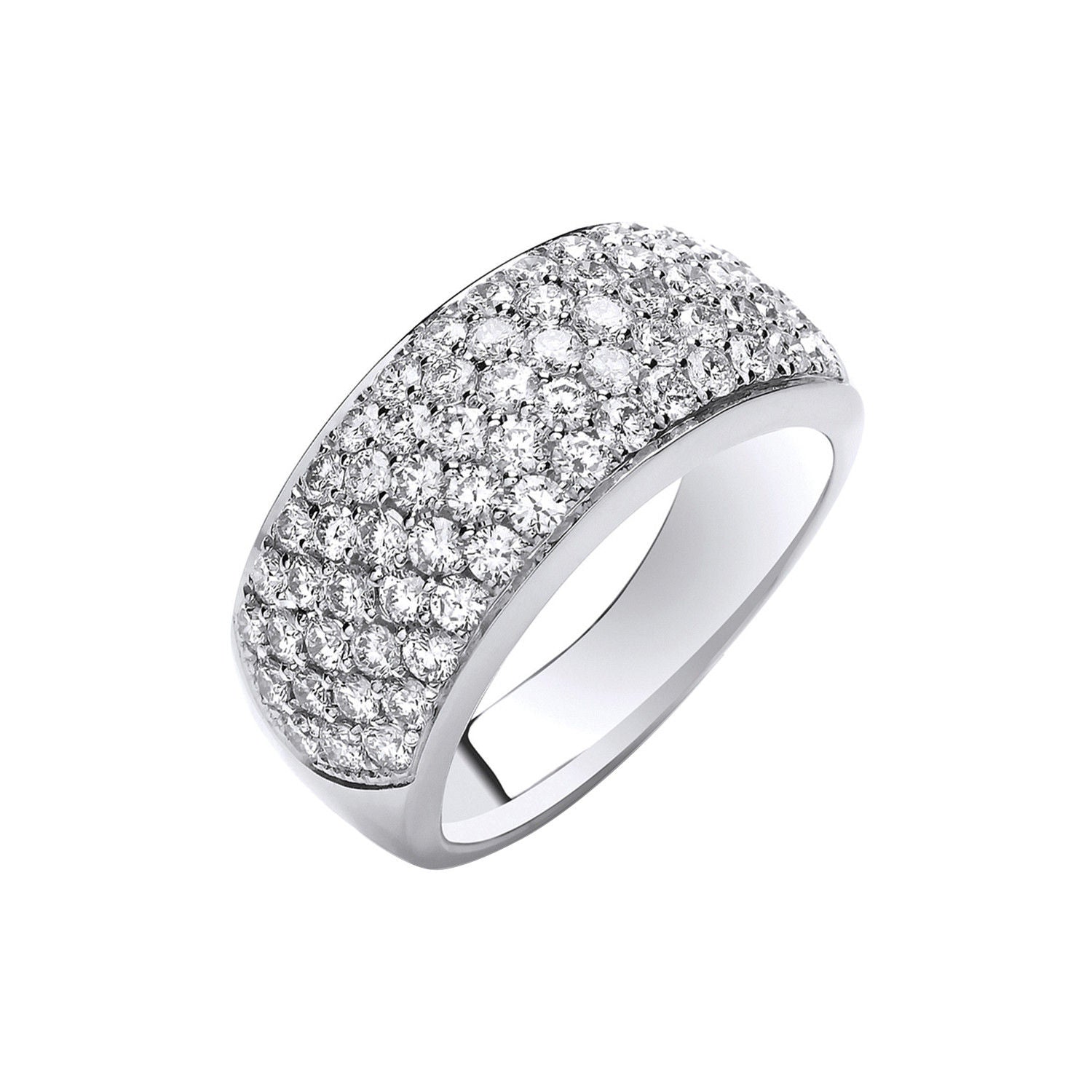 18ct White Gold 1.60ctw Diamond Bombay Ring