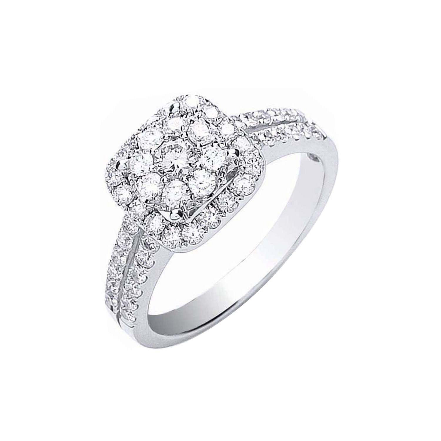18ct White Gold 0.90ct Fancy Diamond Ring