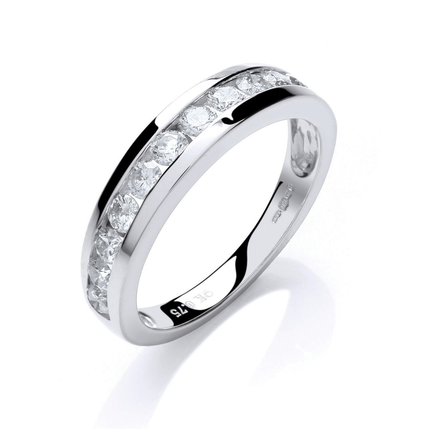 9ct 9ct White Gold 0.75ct Diamond Eternity Ring