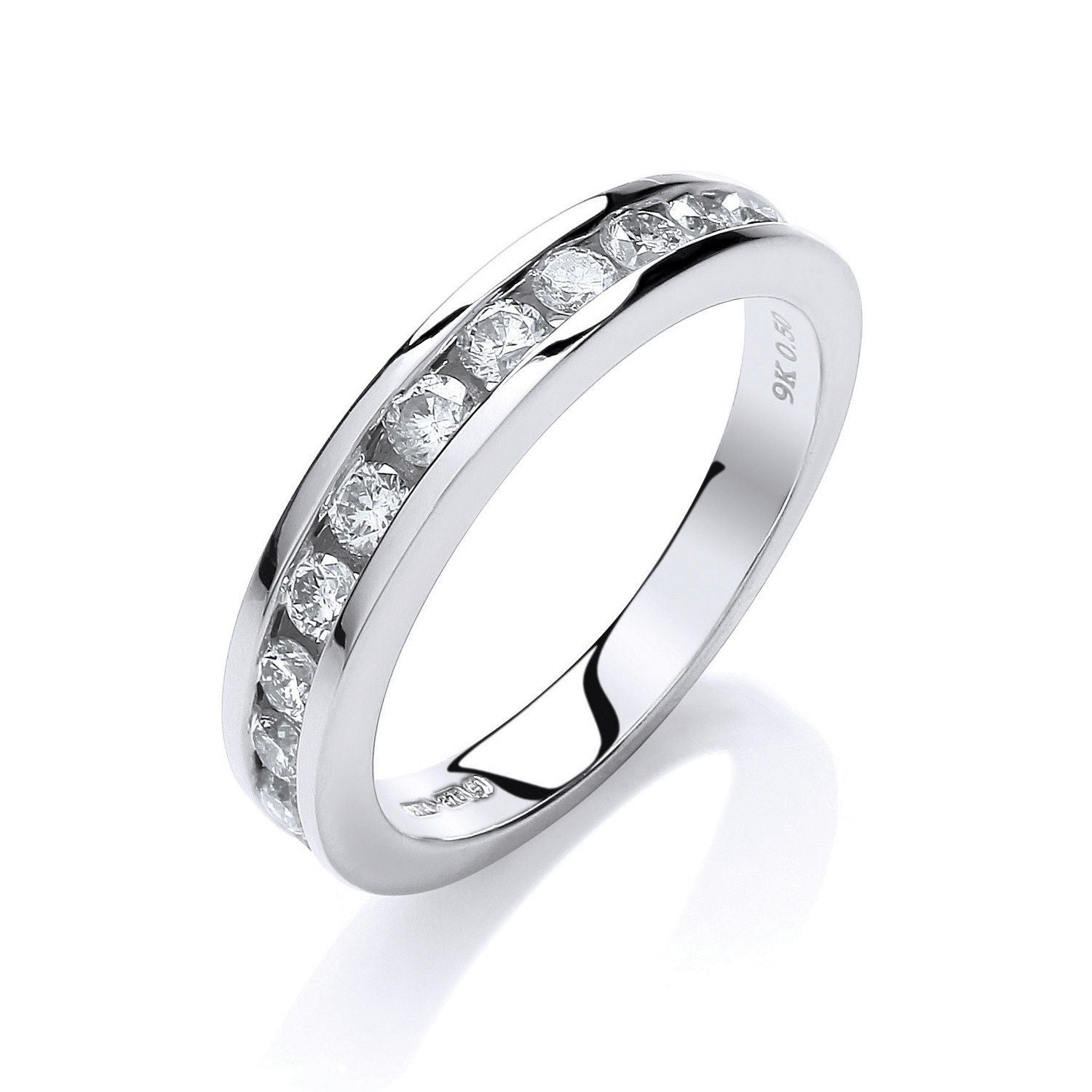 9ct 9ct White Gold 0.50ct Diamond Eternity Ring