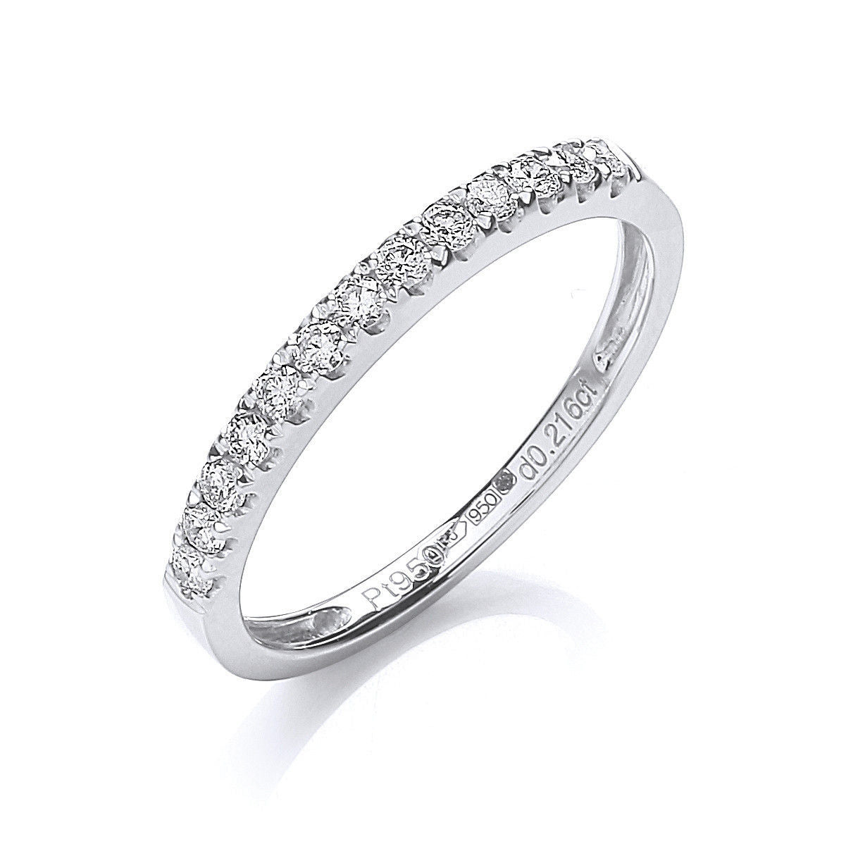 H-Si Half Eternity Diamond Ring