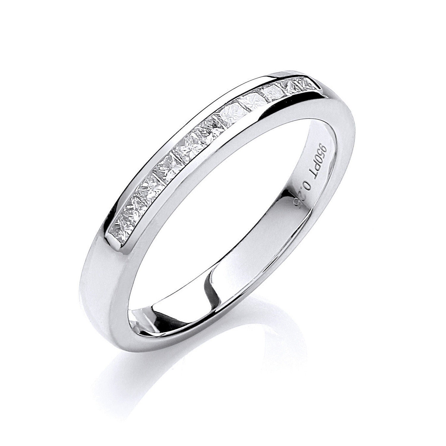 H-Si Diamond Half Eternity Ring
