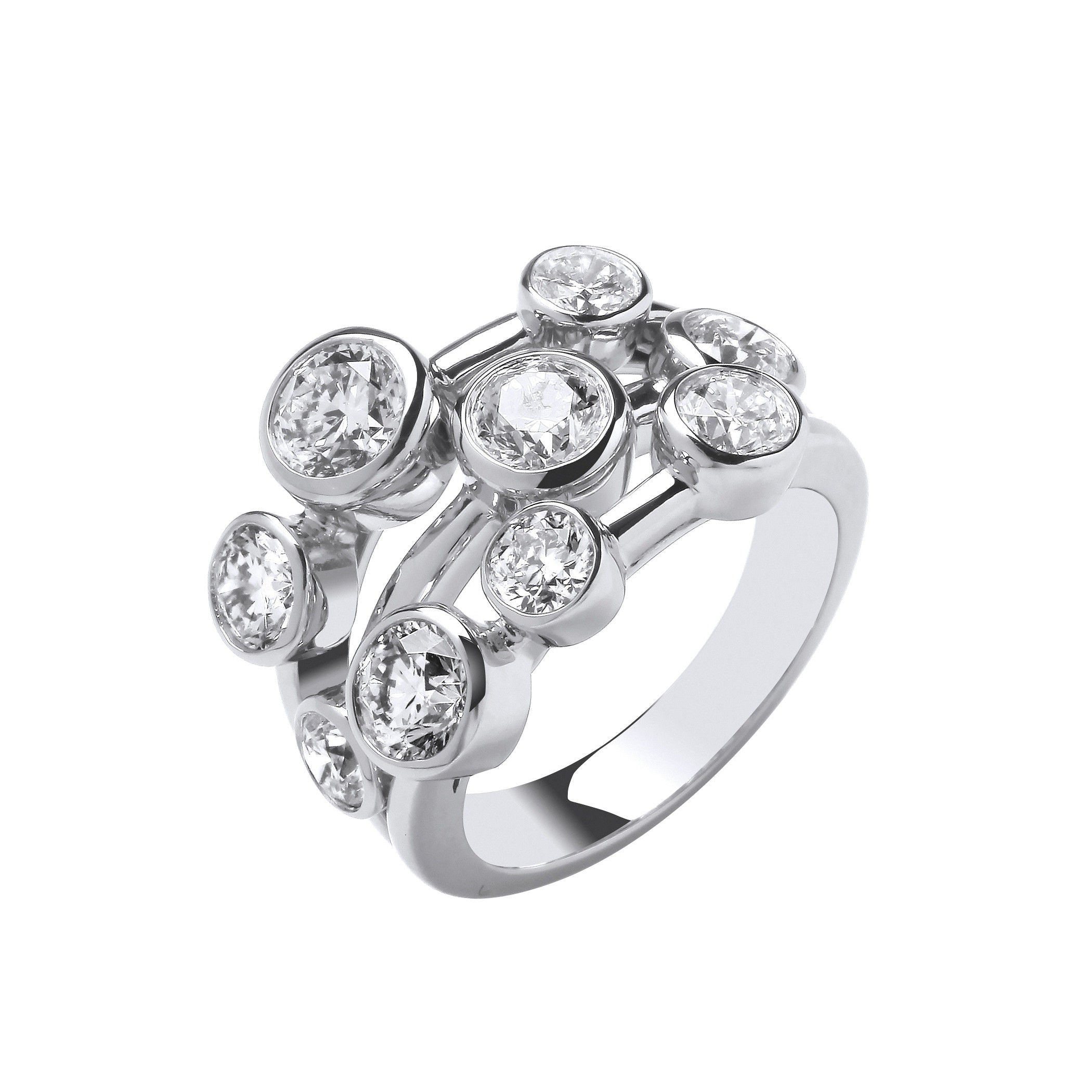 18ct White Gold 3.00ctw GH-SI Diamond Dress Ring