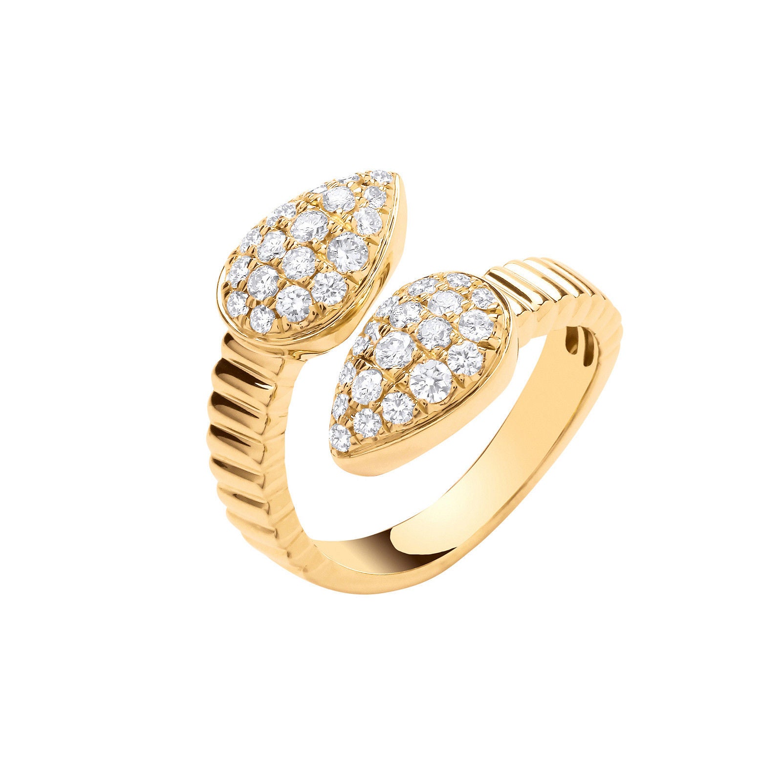 9ct Yellow Gold Serpent Fancy Ring 0.70ctw