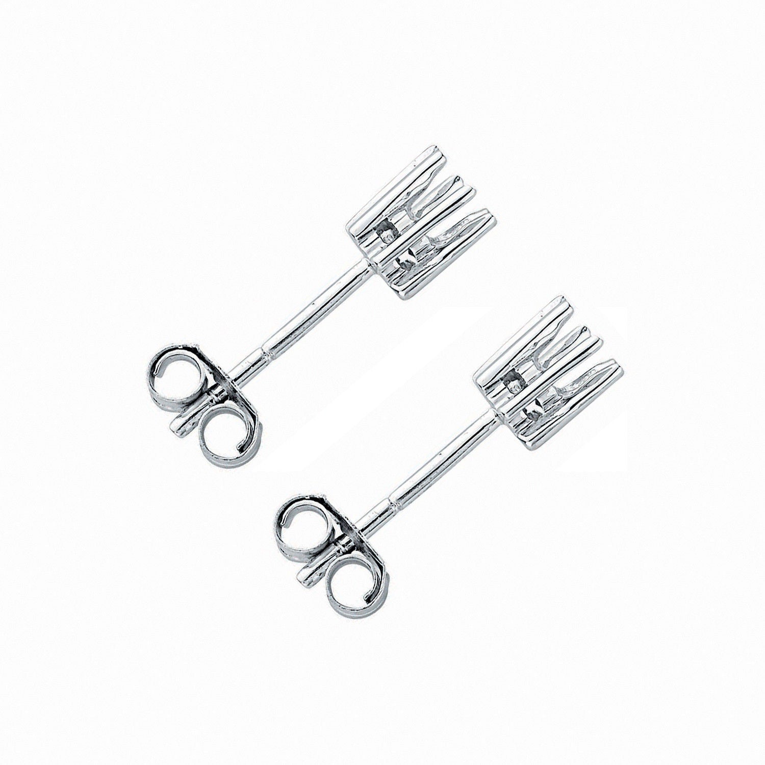 18ct 9ct White Gold Earrings Mount 0.25-0.30ctw