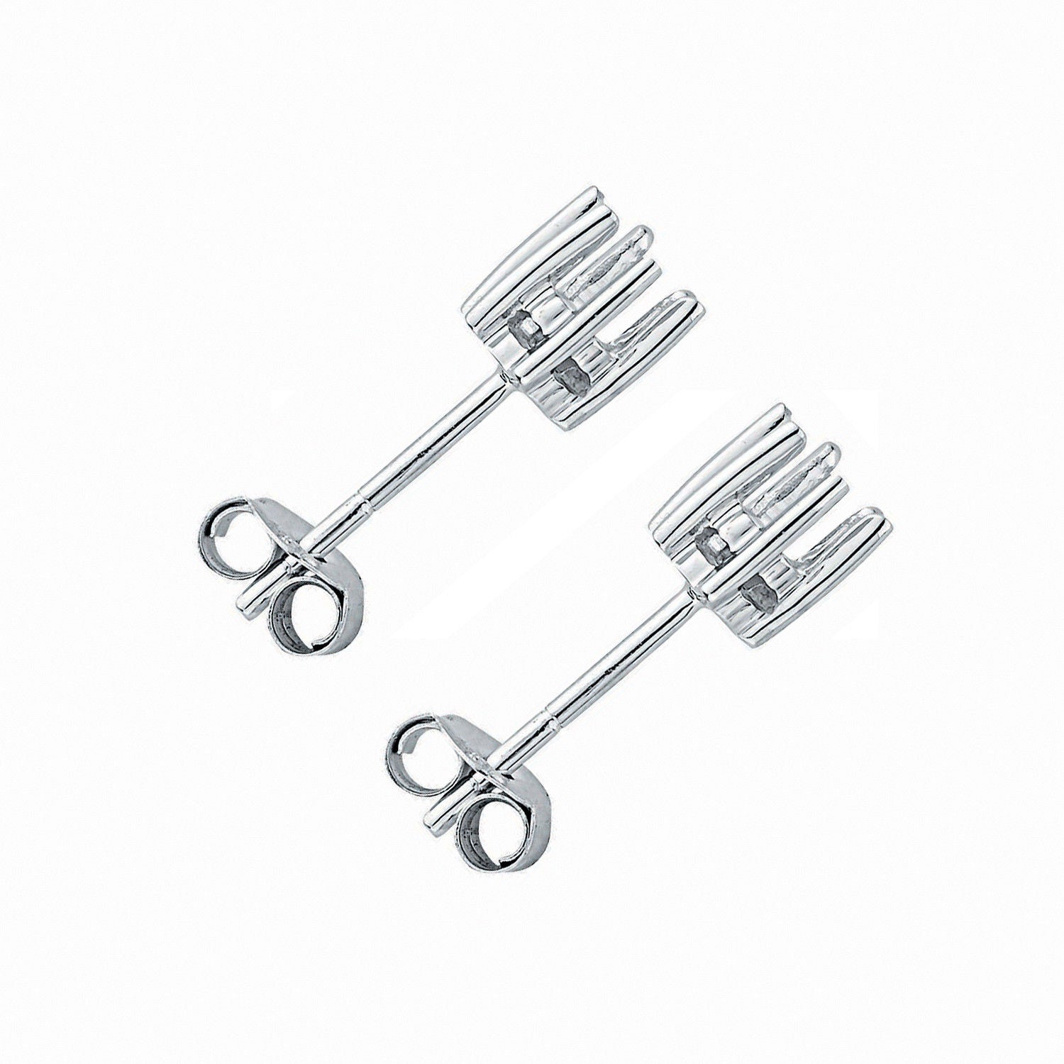 18ct 9ct White Gold Earrings Mount 0.70-0.75ctw