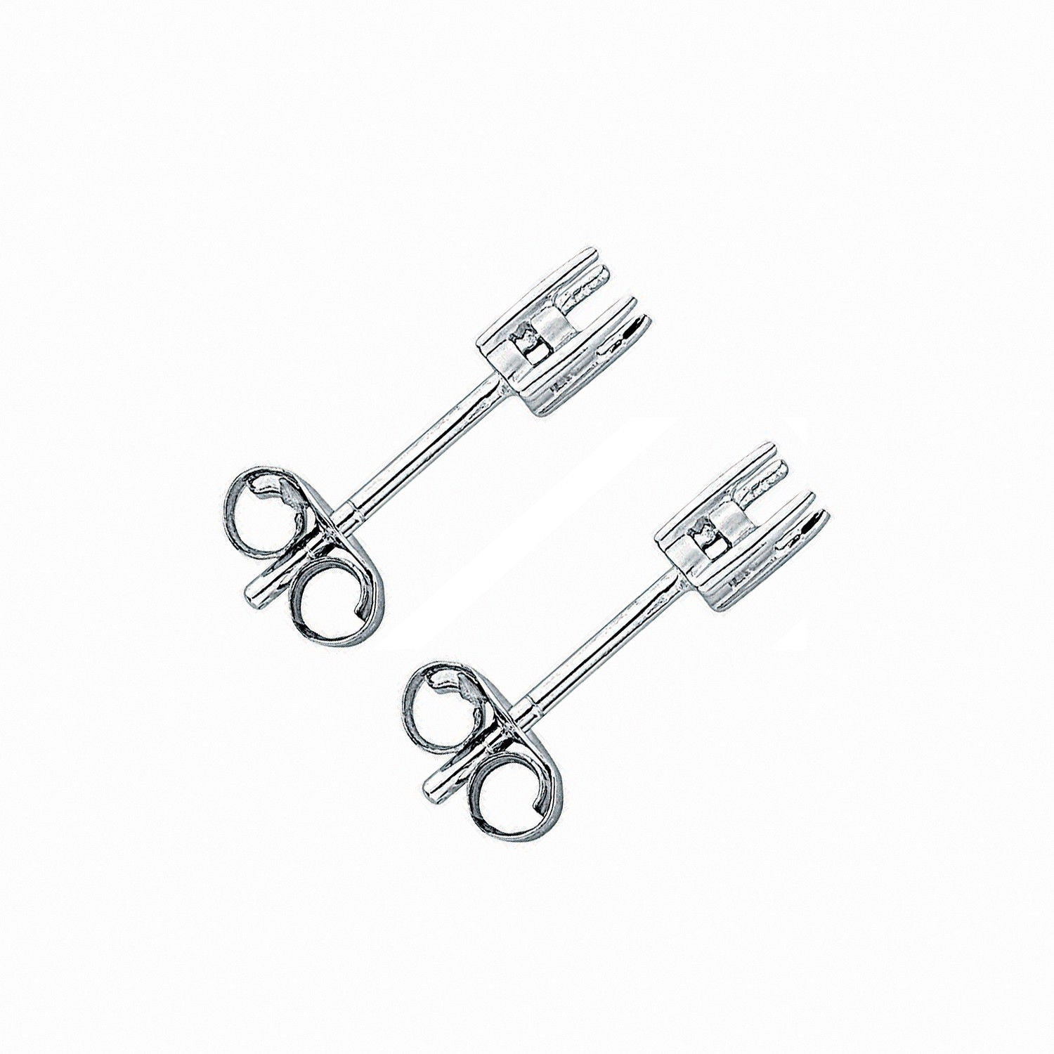 9ct 9ct White Gold Earrings Mount 0.15ctw