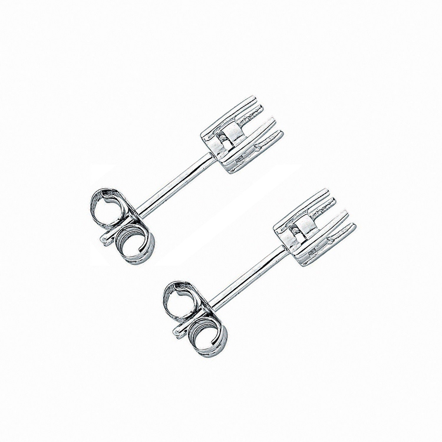 9ct 9ct White Gold Earrings Mount 0.20ctw
