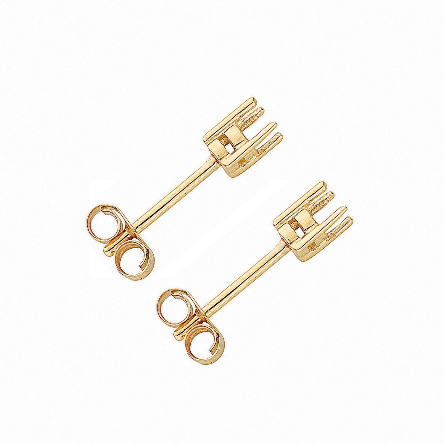 9ct 9ct Yellow Gold Earrings Mount 0.25ctw