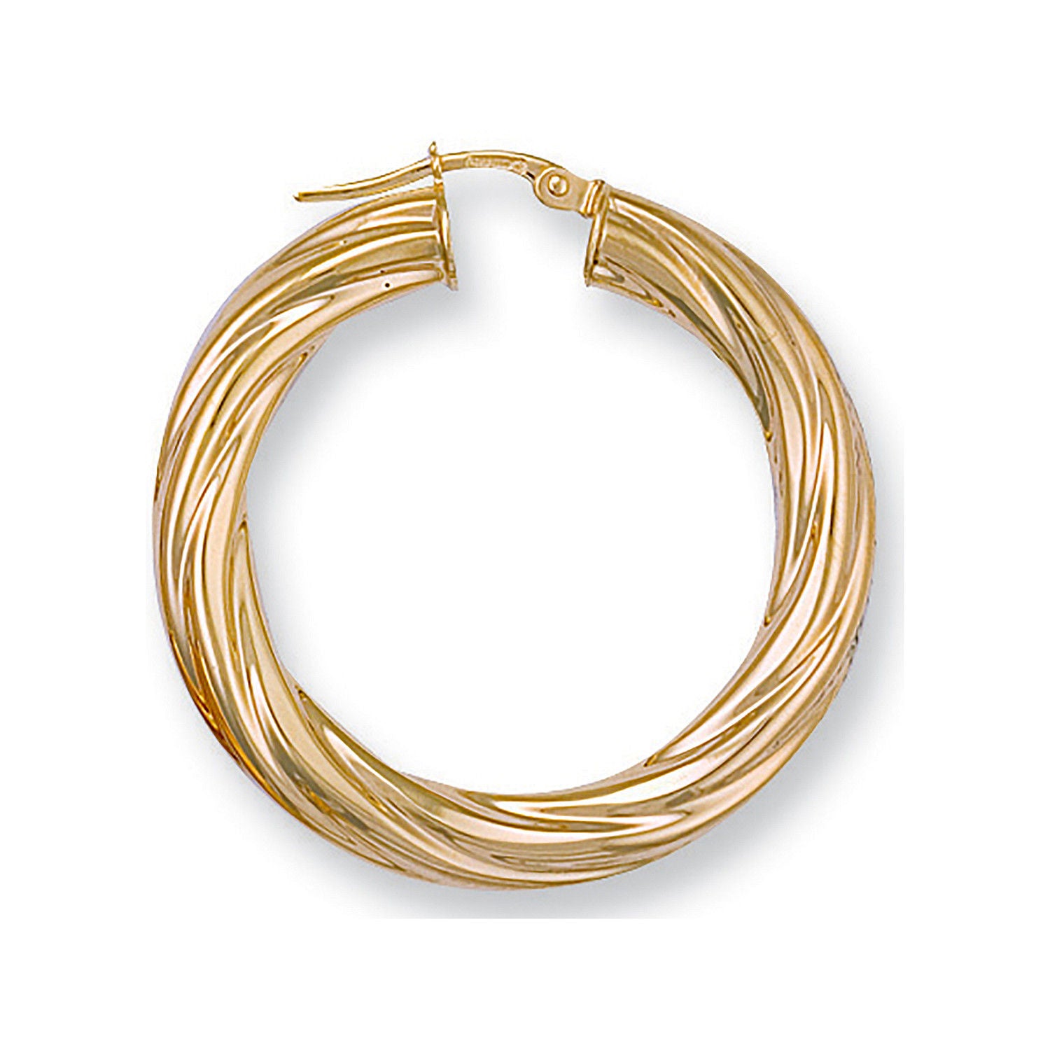 G 34mm Twisted Hoop Earrings