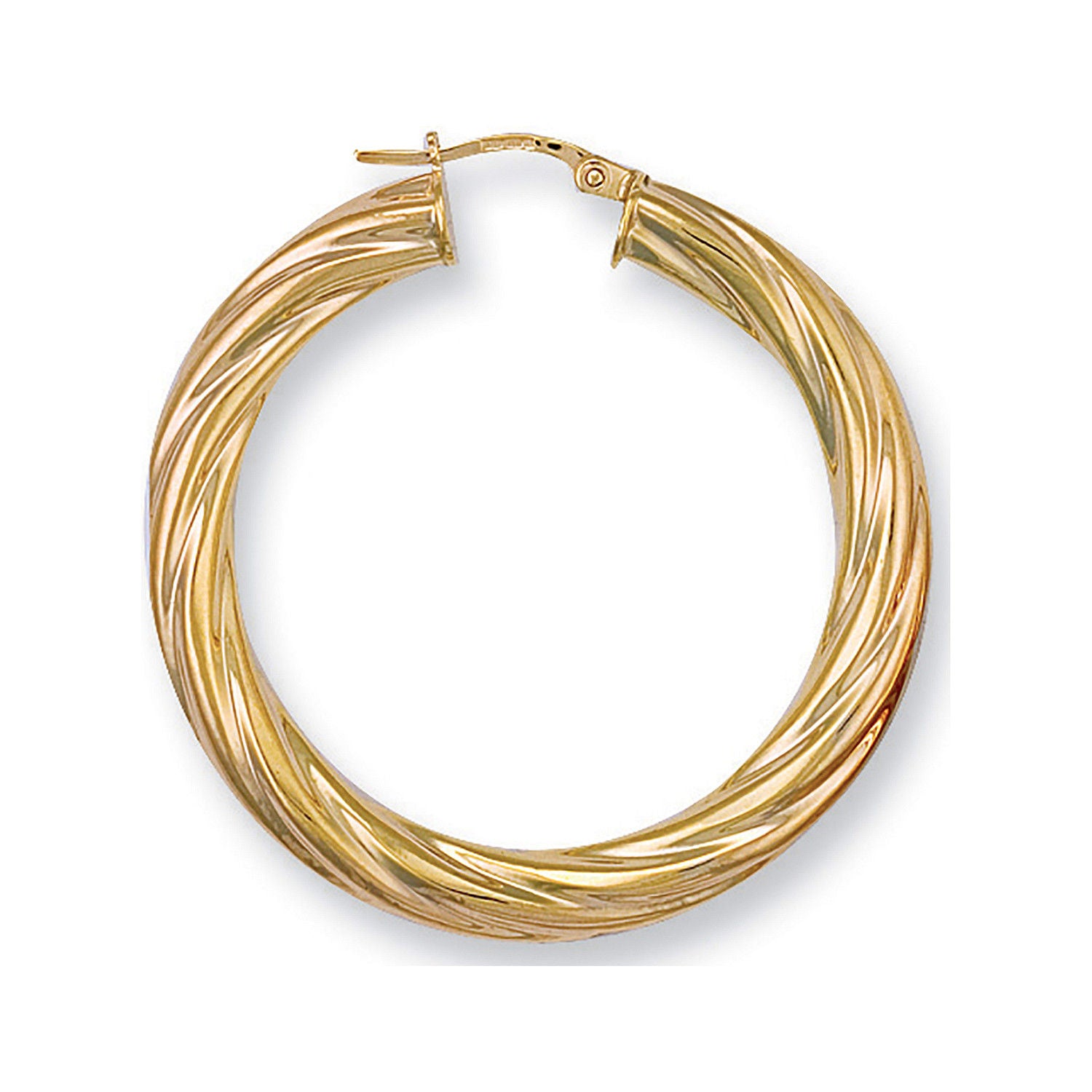 Y/G 39mm Twisted Hoop Earrings