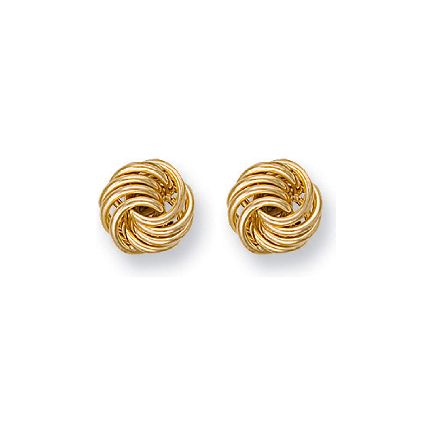G 10mm Fancy Knot Stud Earrings