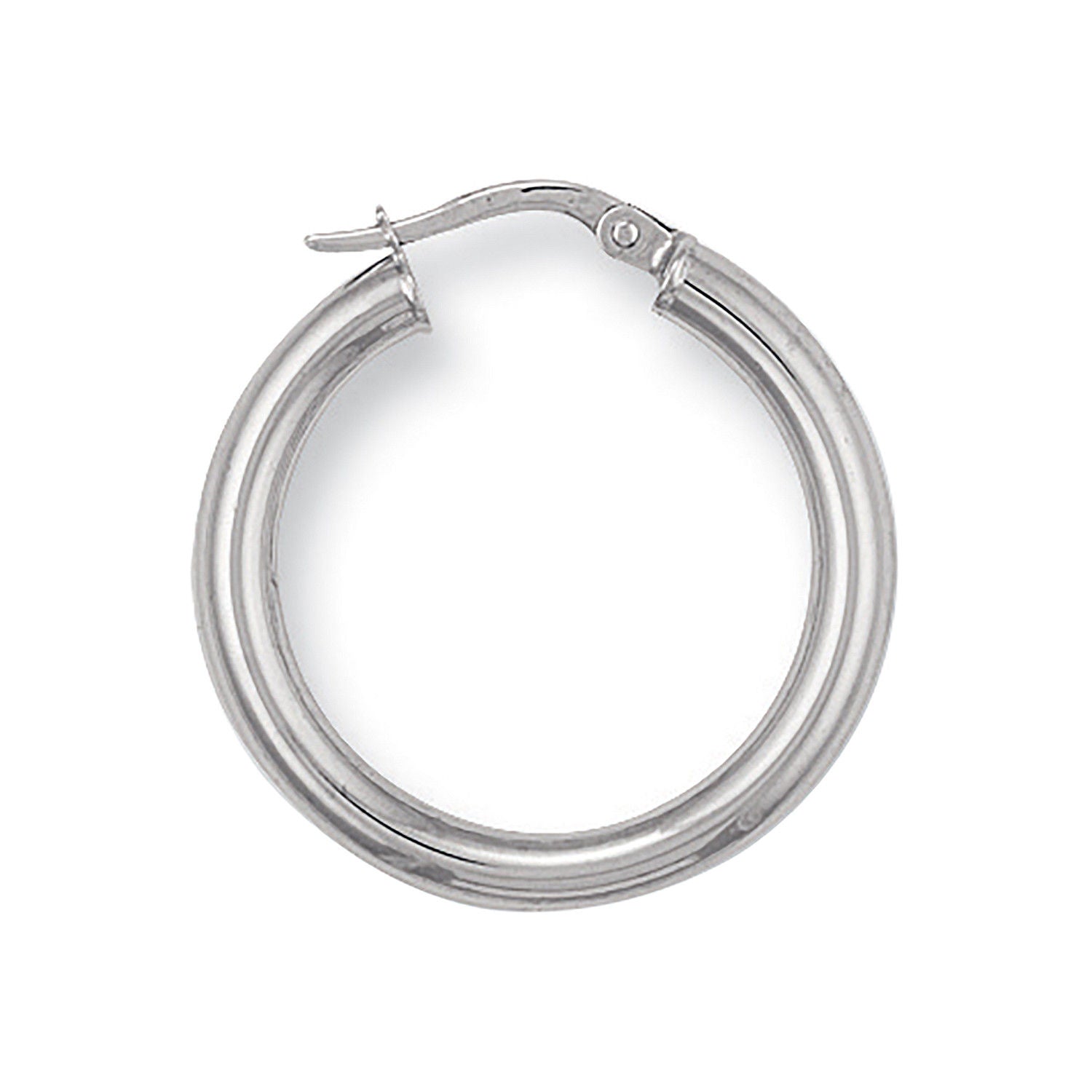 G 25mm Round Tube Hoop Earrings