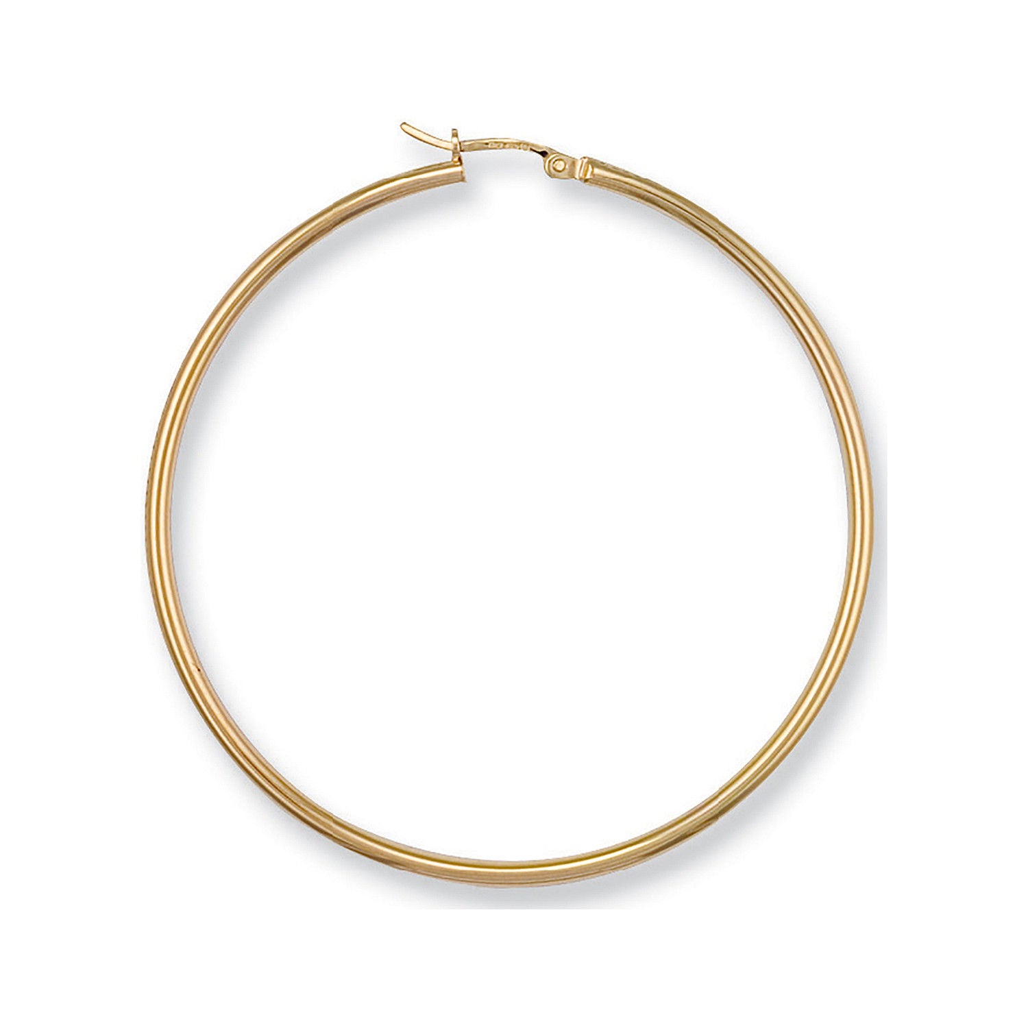 G 50mm Round Tube Hoop Earrings