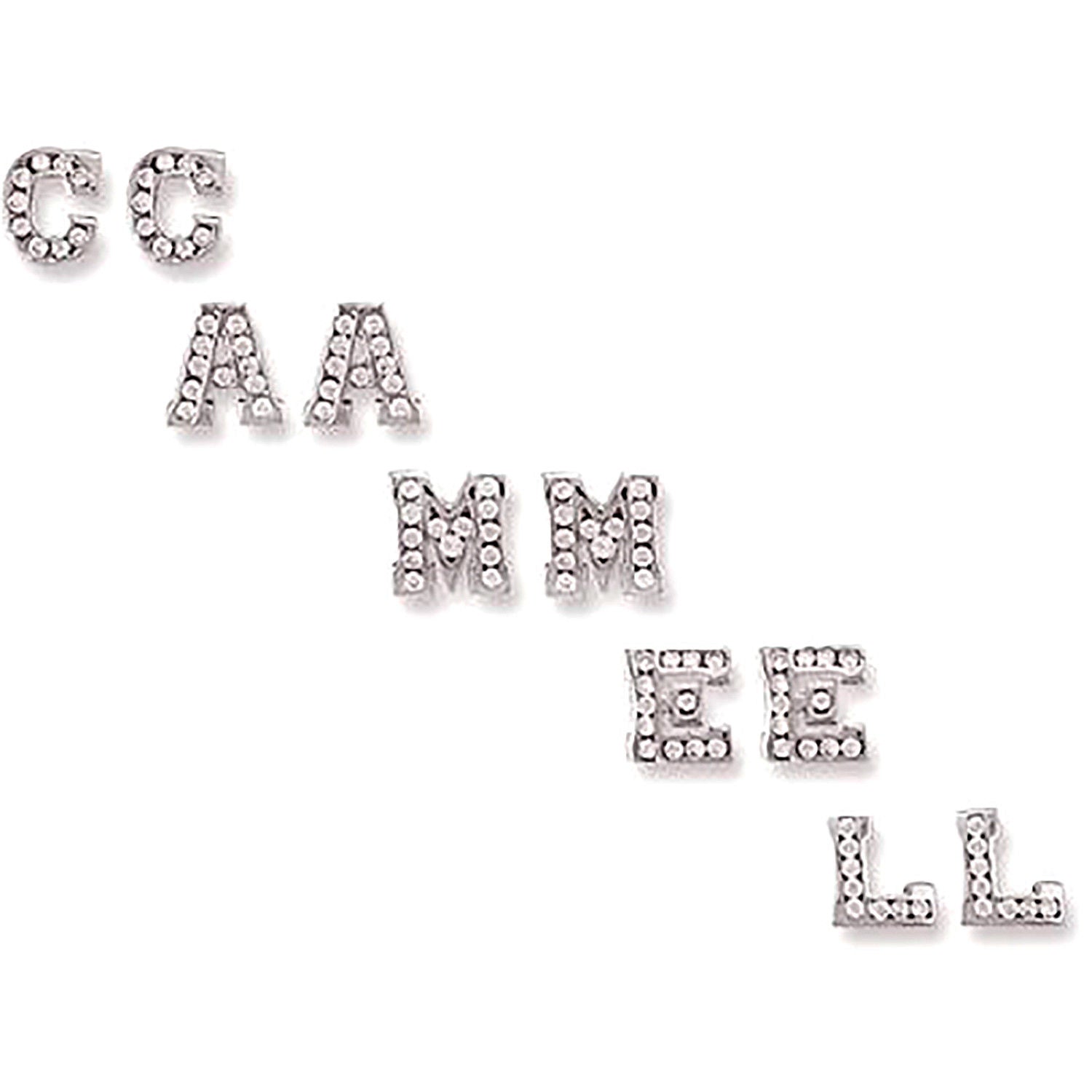 G Cz Initail Stud Earrings