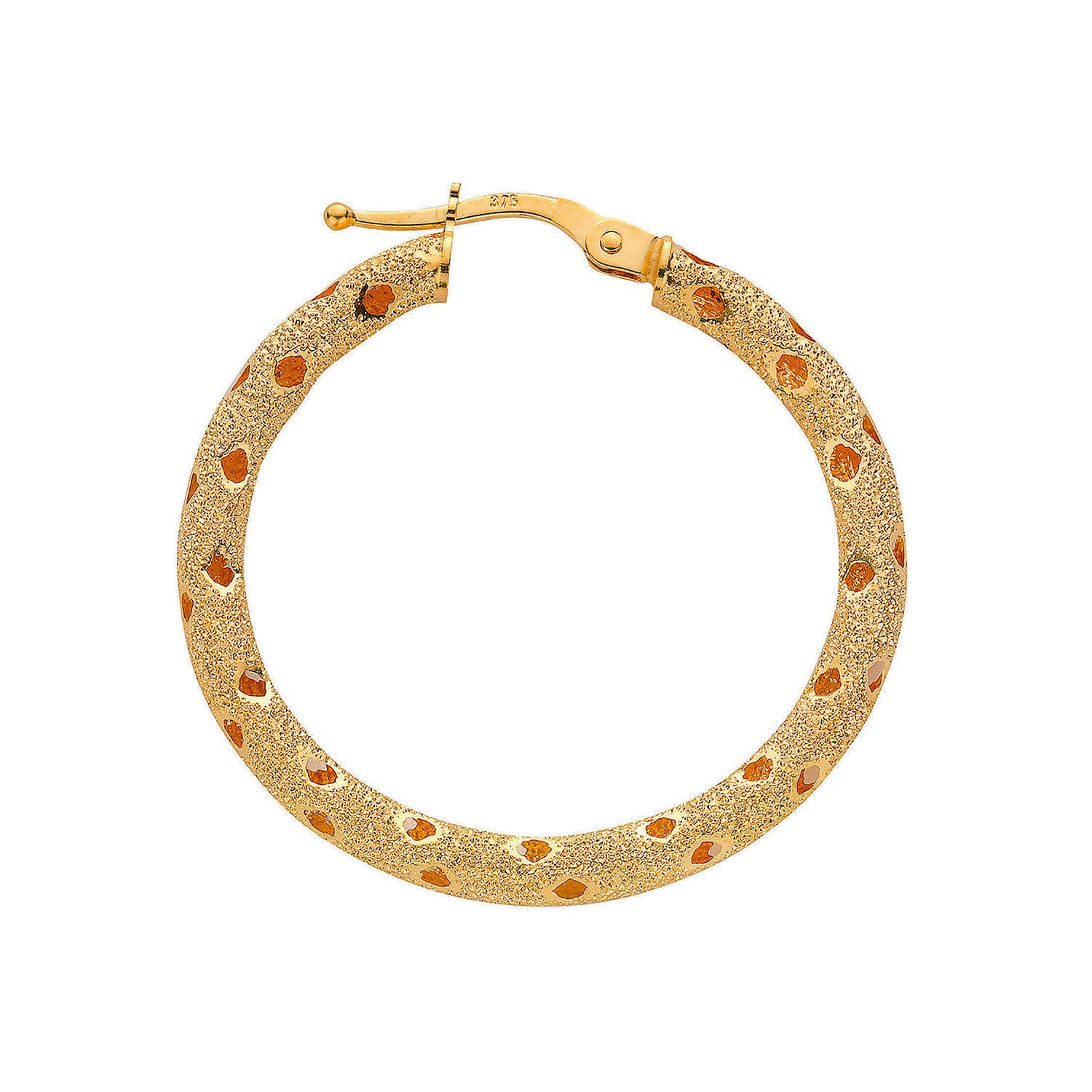 G 31mm Frosted Hoop Earrings