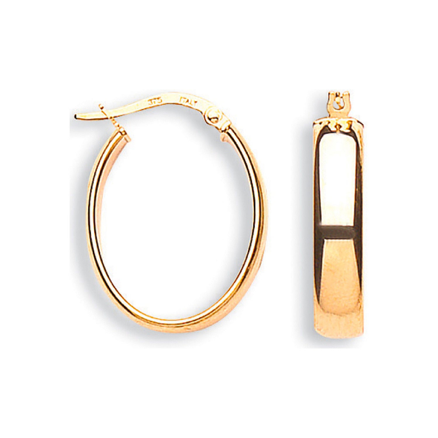 G Oval Tube Hoop Earrings