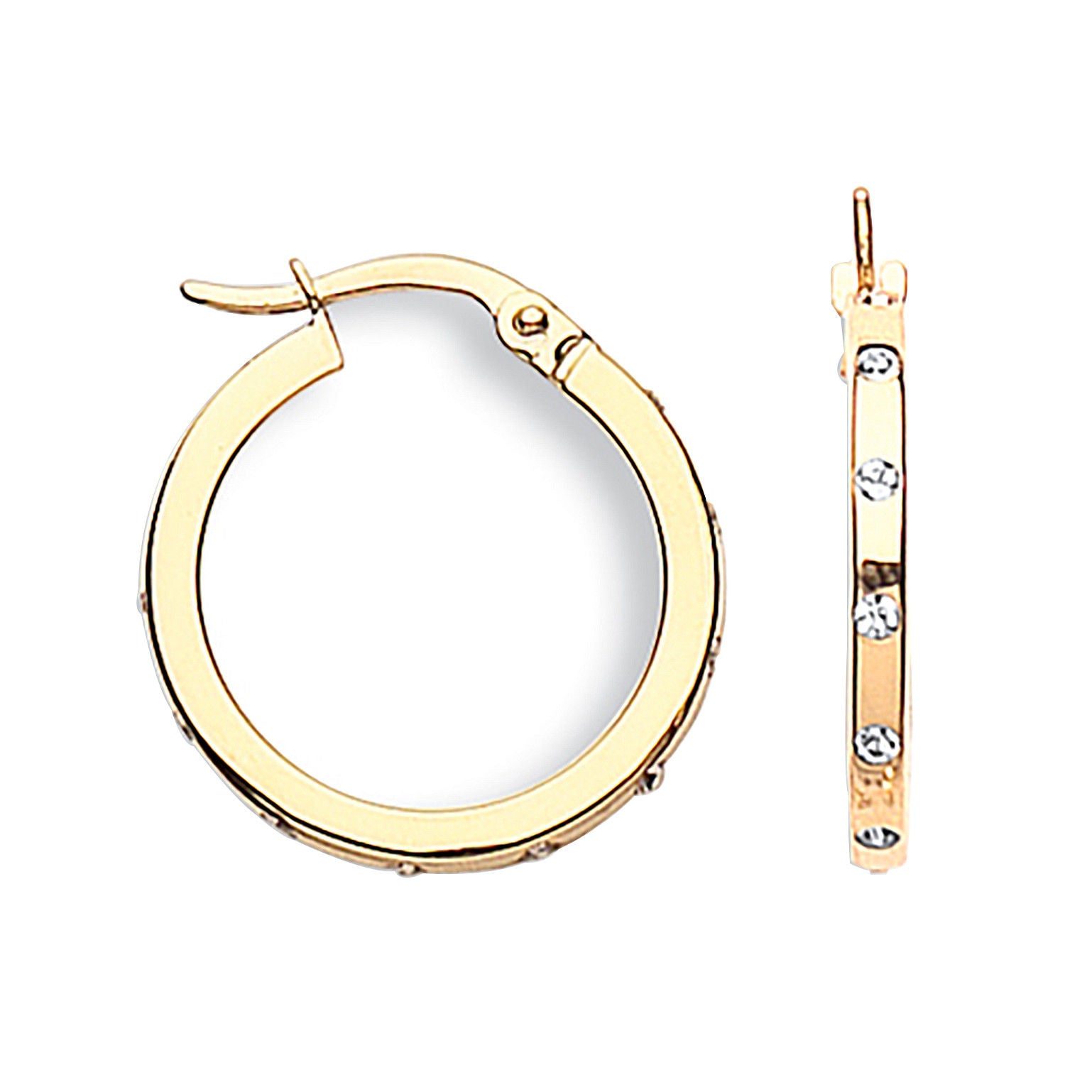 G 20mm Cz Hoop Earrings