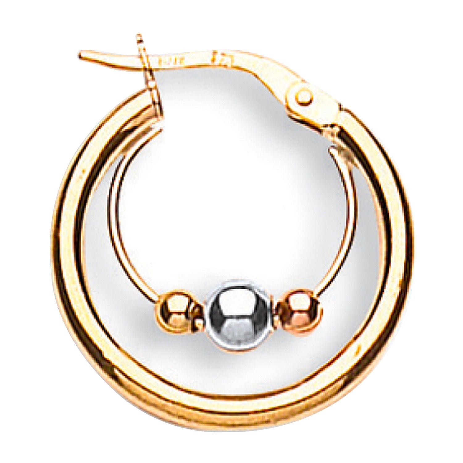 Y W & 9ct Rose Gold 20mm Fancy Hoop Earrings