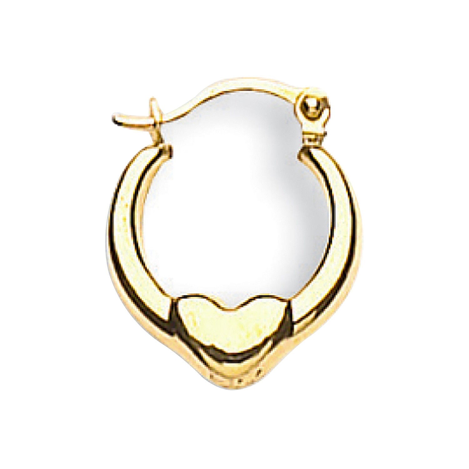 9ct Yellow Gold Heart Small Creole