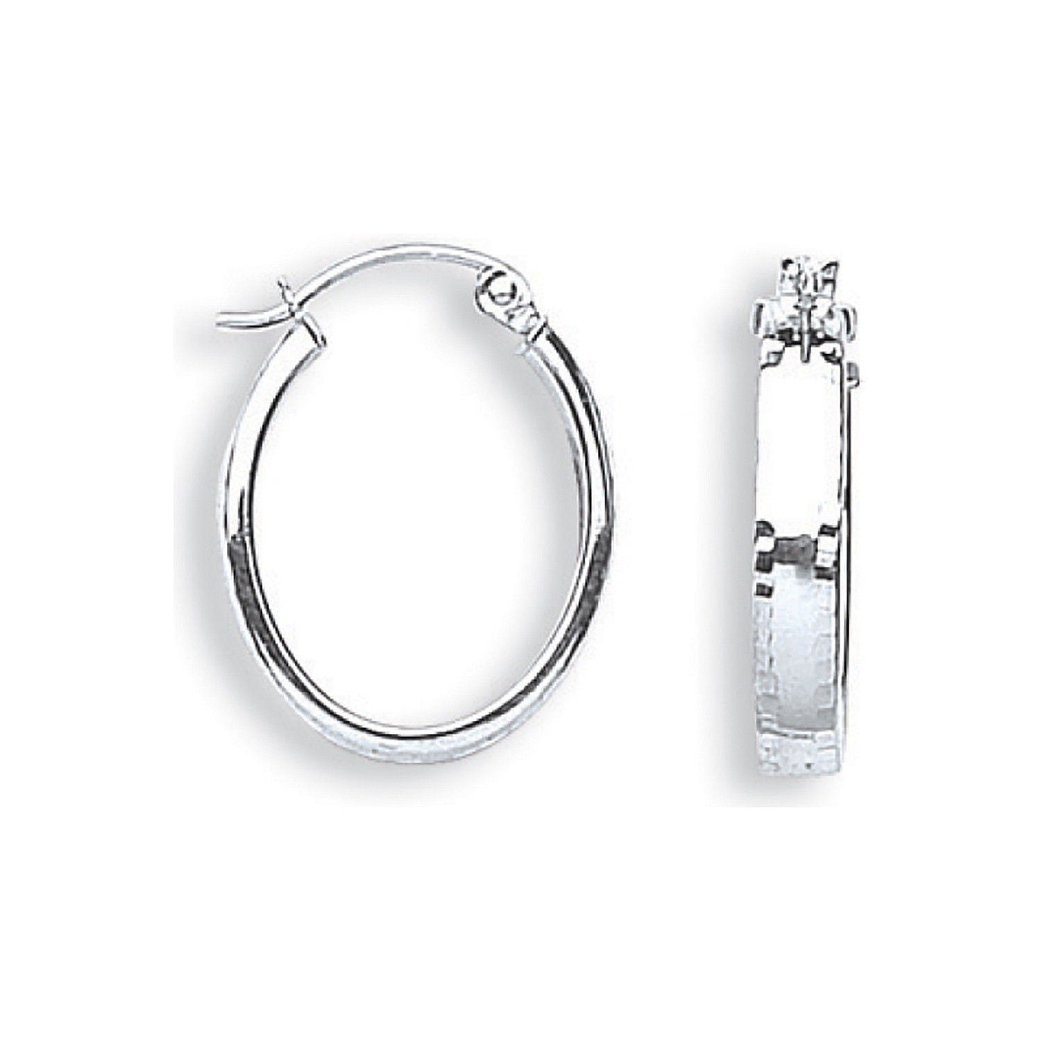 C Oval Hoop Earrings