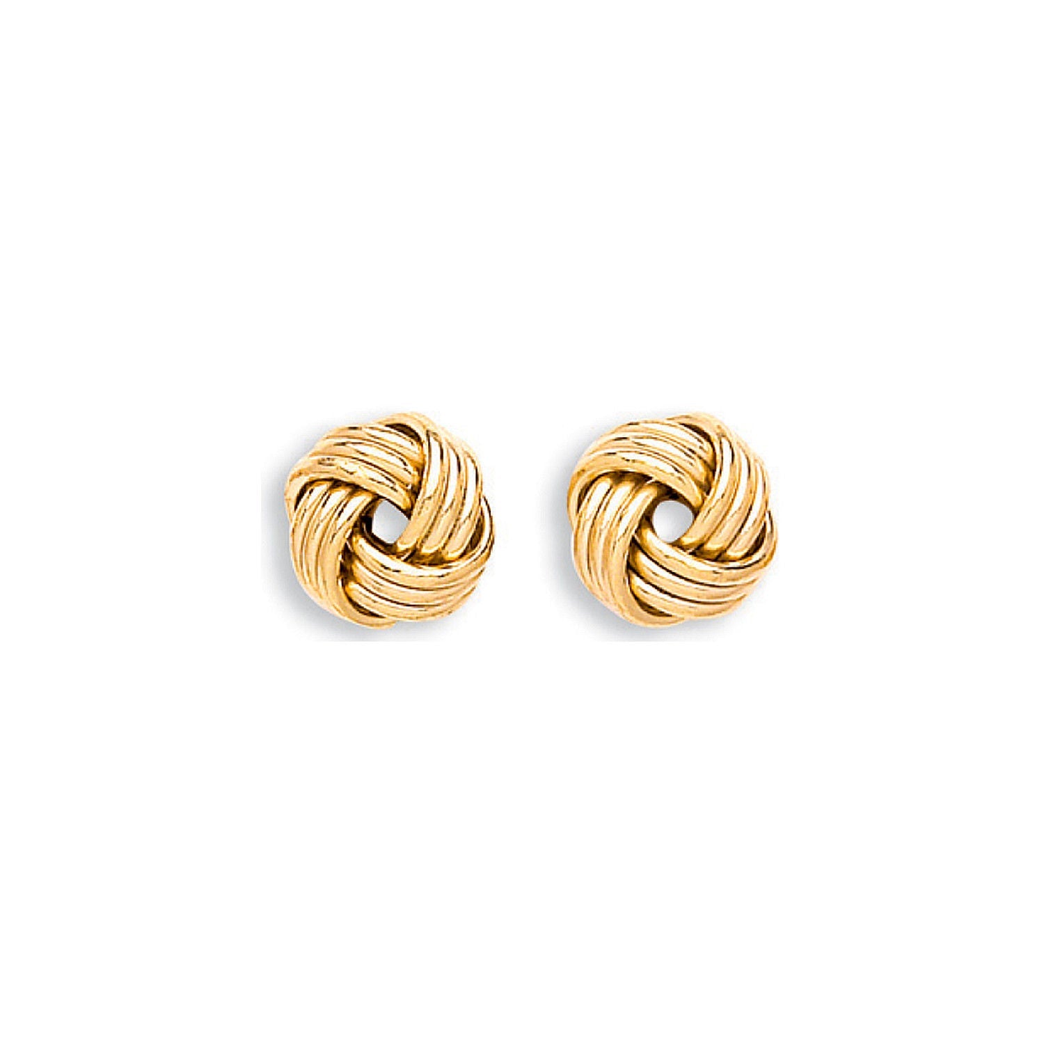 9ct Yellow Gold 10mm Knot Stud Earrings