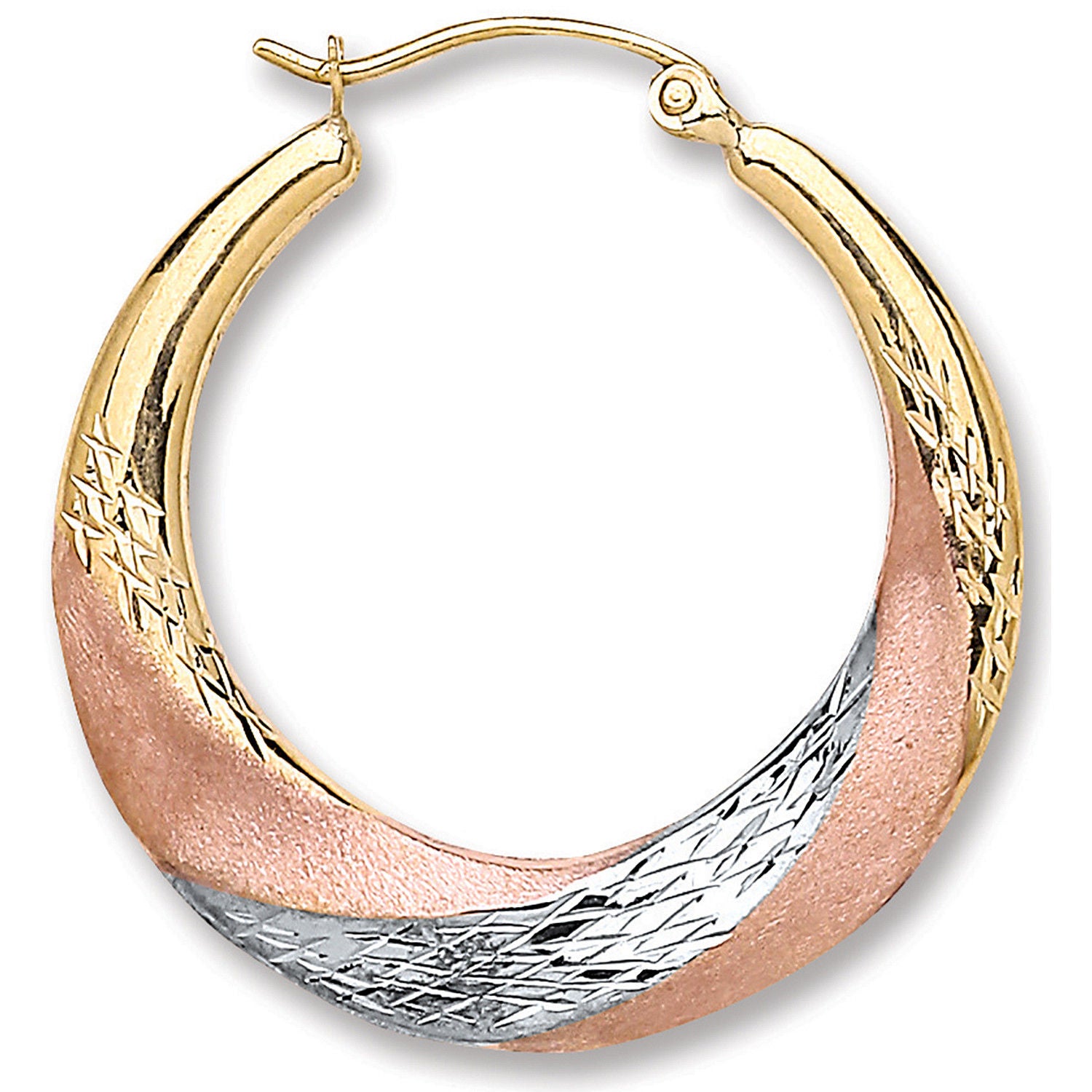 R Gold 25mm Hoop Earrings