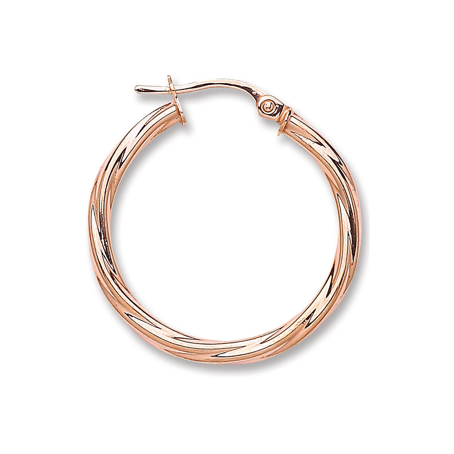 R/G 25mm Twisted Hoop Earrings