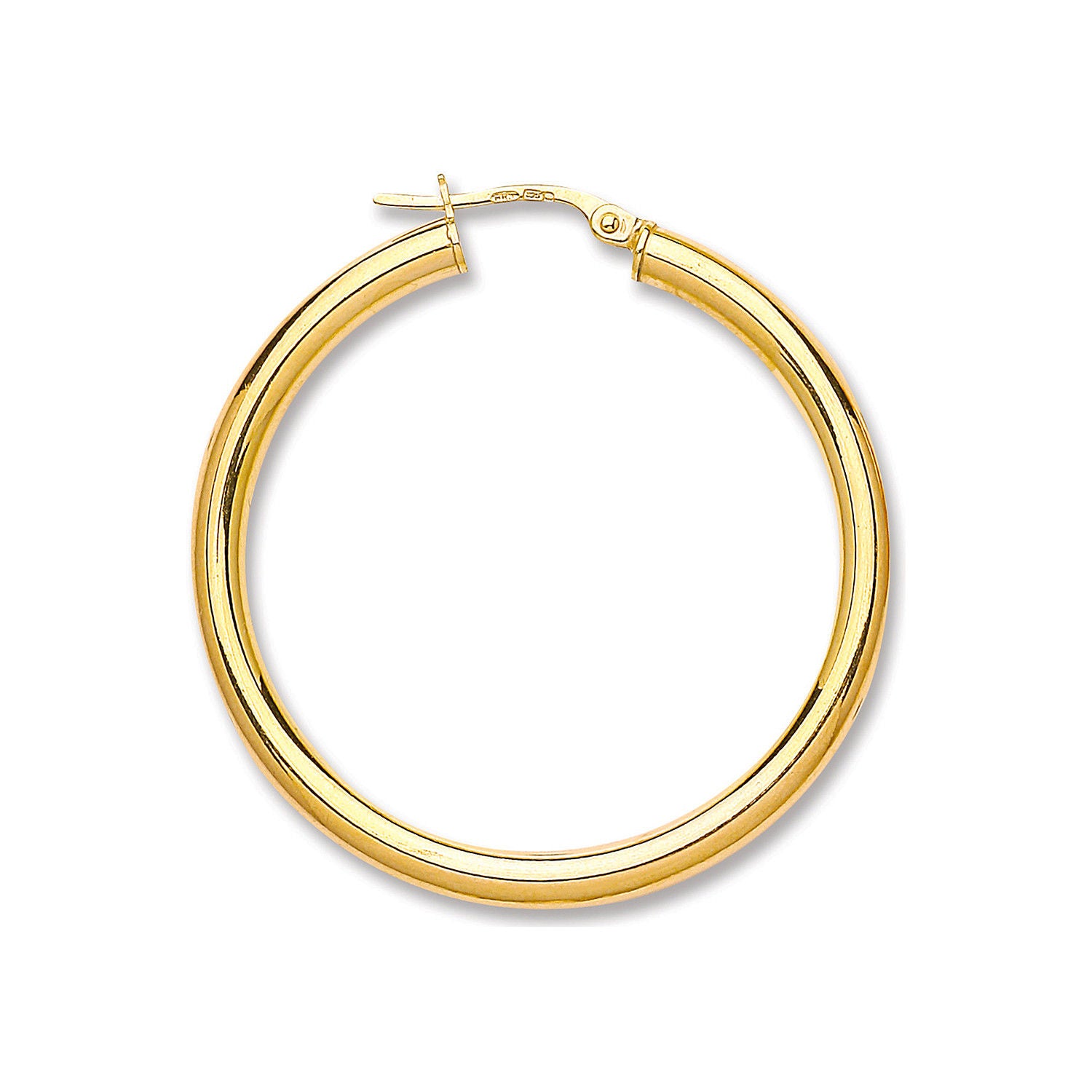 G 36mm Plain Tube Hoop Earrings