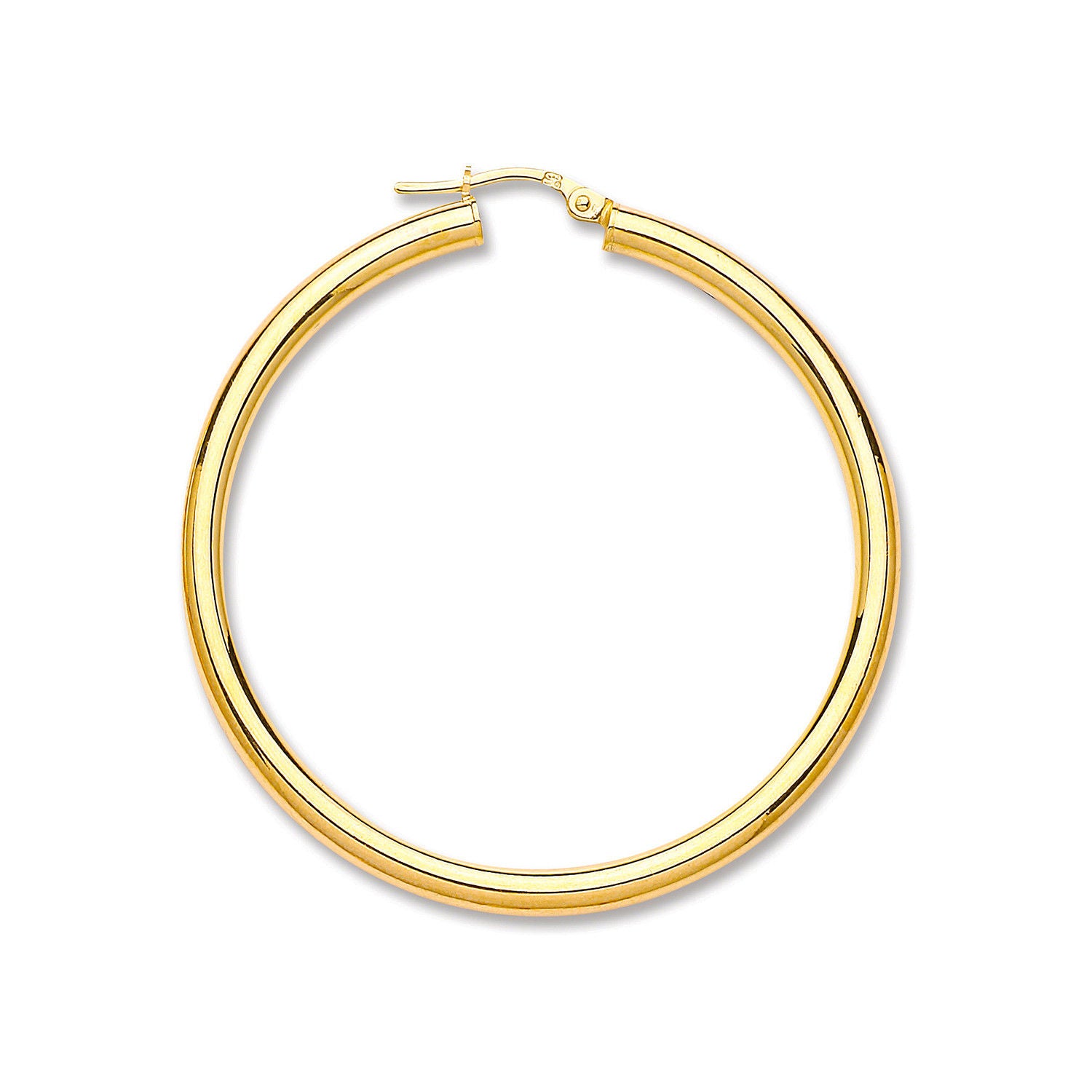 G 46mm Plain Tube Hoop Earrings